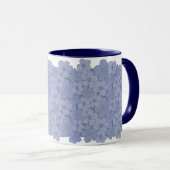 Mug Élégant Bouton à fleurs bleues (Devant droit)
