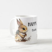 Mug Elégant Bunny Aquarelle Joyeux Pâques (Devant gauche)