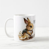 Mug Elégant Bunny Aquarelle Joyeux Pâques (Gauche)