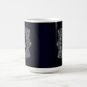 Mug Élégant cadre orange diamant initial B (Centre)
