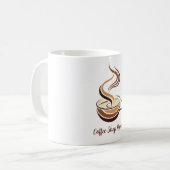 Mug Élégant café Brown espresso logo d'entreprise (Devant gauche)