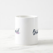 Mug Élégant Calligraphie de Mariage Demoiselle d'Honne (Centre)