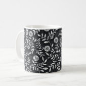 Mug Elegant Chalkboard Floral Pattern (Devant gauche)