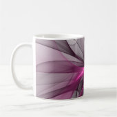Mug Elégant Chaos Moderne Abstrait rose Fractal Art (Gauche)