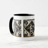 Mug Élégant chat Art déco (Devant gauche)