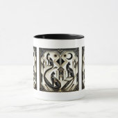Mug Élégant chat Art déco (Centre)