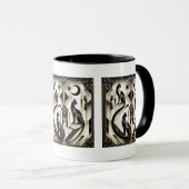 Mug Élégant chat Art déco (Devant droit)