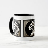 Mug Élégant chat Art déco (Devant gauche)