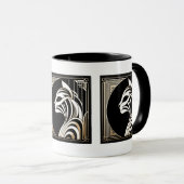Mug Élégant chat Art déco (Devant droit)