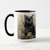 Mug Élégant chat noir (Gauche)