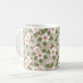 Mug Elegant cherry blossoms seamless pattern (Devant gauche)