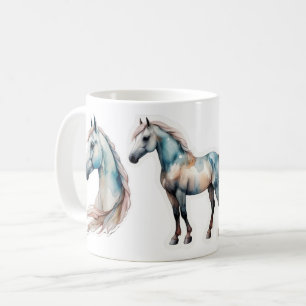 Mug Élégant Cheval aquarelle