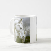 Mug Élégant cheval blanc (Devant gauche)