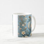 Mug Élégant cheval de mer William Morris Inspiré (Devant droit)