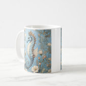 Mug Élégant cheval de mer William Morris Inspiré (Devant gauche)
