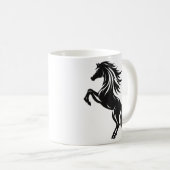 Mug Elégant Cheval d'élevage Silhouette Design (Devant droit)