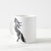 Mug Elégant Cheval d'élevage Silhouette Design (Devant gauche)