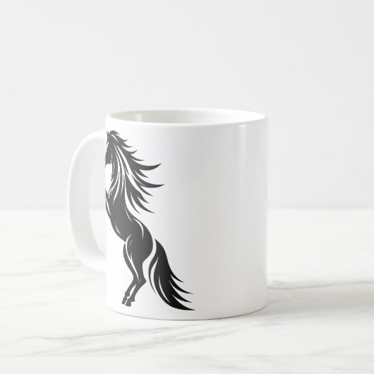 Mug Elégant Cheval d'élevage Silhouette Design (Devant gauche)