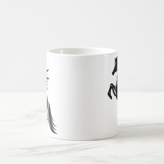 Mug Elégant Cheval d'élevage Silhouette Design (Centre)