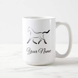 Mug Élégant cheval en couleur noire