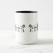 Mug Élégant cheval tiré Mariage Wagon Monogramme (Centre)
