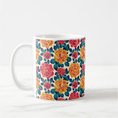 Mug Élégant Chic Coloré Élégant Fleurs Modernes (Gauche)