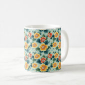 Mug Élégant Chic Coloré Élégant Moderne Fleurs (Devant droit)