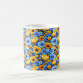 Mug Élégant Chic Coloré Moderne Fleurs (Centre)