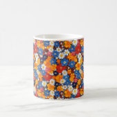 Mug Élégant Chic Coloré Moderne Fleurs (Centre)