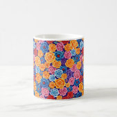 Mug Élégant Chic Coloré Moderne Roses (Centre)