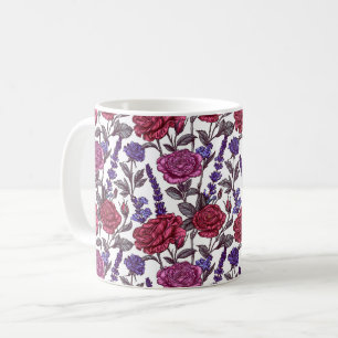 Mug Élégant Chic Coloré Stylé Roses Rustiques
