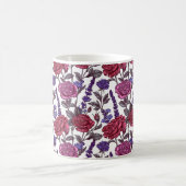 Mug Élégant Chic Coloré Stylé Roses Rustiques (Centre)
