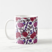 Mug Élégant Chic Coloré Stylé Roses Rustiques (Gauche)