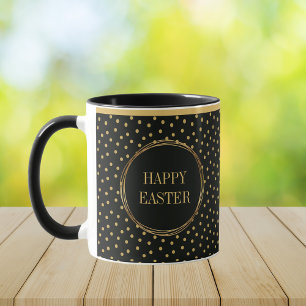 Mug Elégant Chic Gold Pois heureux Pâques