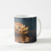 Mug Élégant Chic Lotus Doré Yoga (Devant droit)