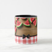 Mug Élégant chic moderne moderne À damiers pastèque (Centre)