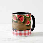 Mug Élégant chic moderne moderne À damiers pastèque (Devant droit)