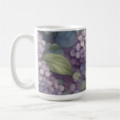 Mug Elégant chic pourpre pourpre chic aquarelle fleuri (Gauche)