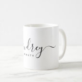 Mug Élégant Chic Premium Grey Signature Typographie (Devant droit)