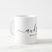 Mug Élégant Chic Premium Grey Signature Typographie (Devant gauche)