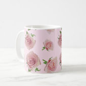Mug Elegant classic rose rose rose rose flower pattern (Devant gauche)