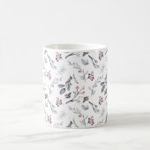 Mug Élégant classique Feuilles de Noël et baies (Centre)