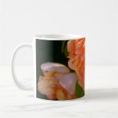 Mug Elégant classique pêche orange rose floral (Gauche)
