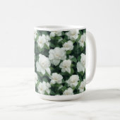 Mug Élégant classique vert botanique blanc floral (Devant droit)