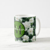 Mug Élégant classique vert botanique blanc floral (Devant droit)