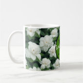 Mug Élégant classique vert botanique blanc floral (Gauche)