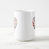 Mug Élégant coeur floral Valentine (Centre)