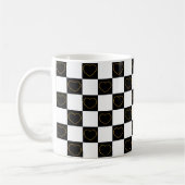 Mug Elégant Coeurs noir et blanc Motif Valentine (Gauche)