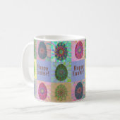 Mug Élégant collage d'oeufs colorés Abstraits (Devant gauche)