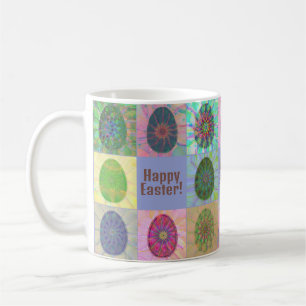 Mug Élégant collage d'oeufs colorés Abstraits